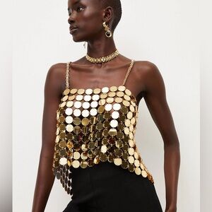 Karen Millen Mirrored Disc Crop Top